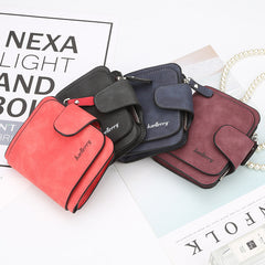Ladies Wallet New Buckle Frosted Leather Cute