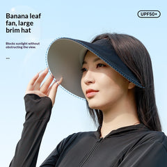 Wide-brimmed Brimless Sun Hat For Women UV-protective And Breathable