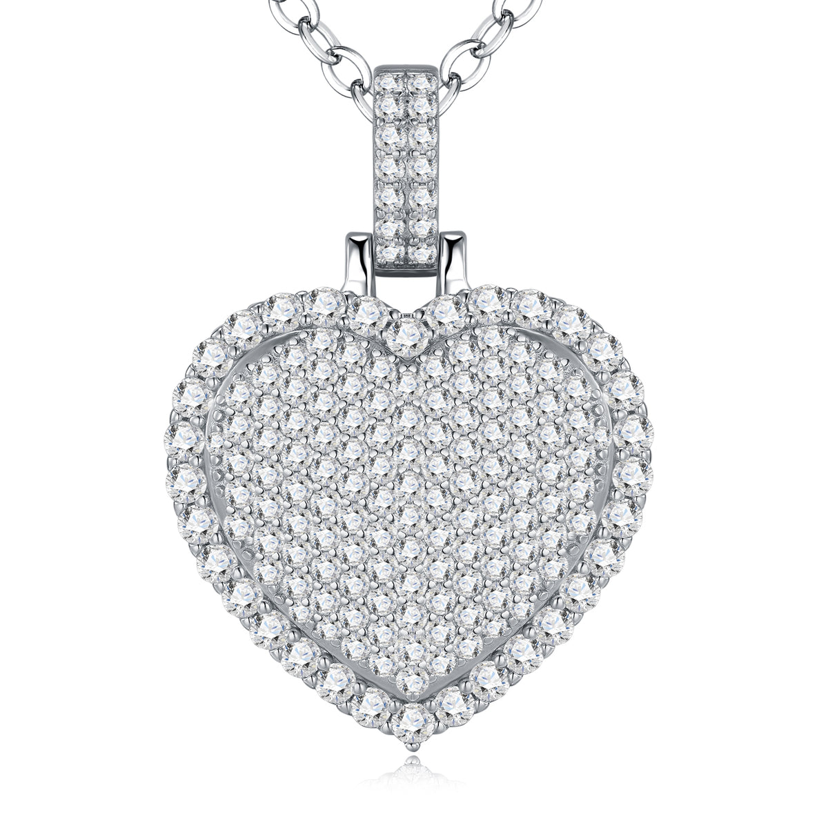 A Luxurious And Fashionable Minimalist Jewelry Pendant Necklace Set With Top-quality Moissanite, Made Of S925 Silver Electroplated With Platinum.