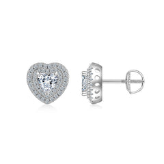 A Luxurious And Fashionable Minimalist Jewelry Earring Set Featuring Top-quality Moissanite Stones, Made Of S925 Silver Electroplated With Platinum.