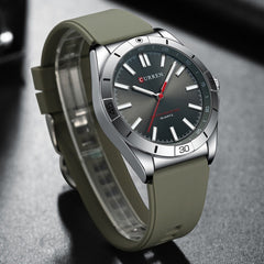 Simple Unisex Round Silicone-band Couples Watch Waterproof