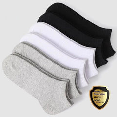 7A-Level Antibacterial Socks Mens Low-Rise Invisible Socks Summer