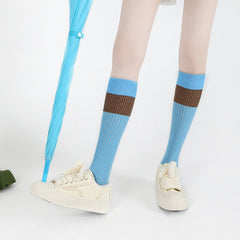Summer Simple And Fresh Stocking Stacking Socks Ultra Thin Breathable Glass Fiber Crystal Socks Ballet Style Knee Socks