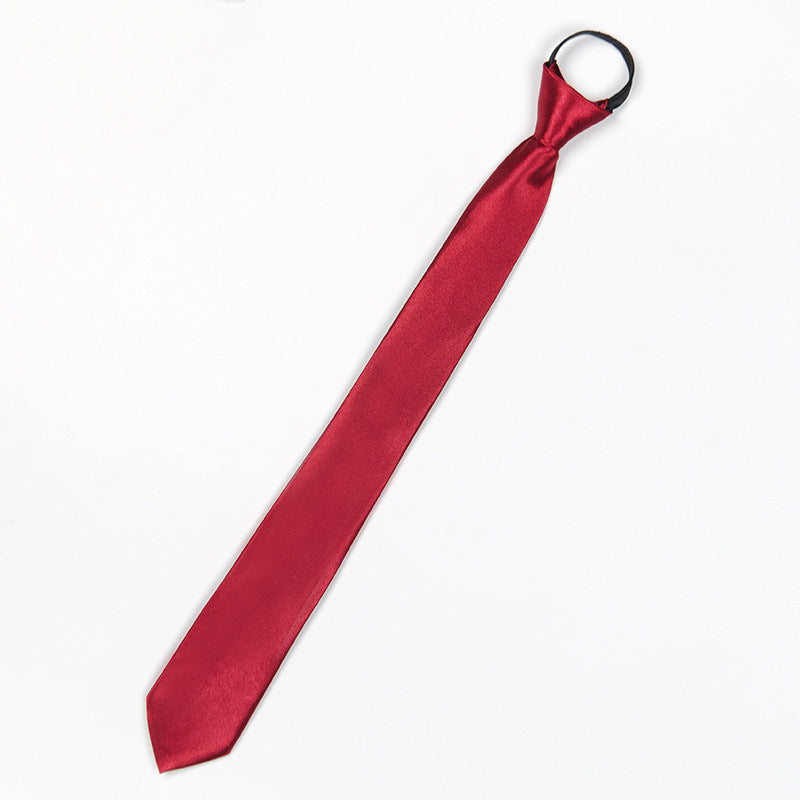 Lazy Zip Tie Men's Business Formal Shirt Accessories Narrow