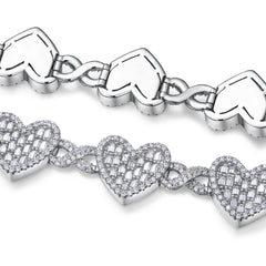 A Luxurious And Fashionable Minimalist Jewelry Bracelet Featuring Top-quality Moissanite, Made Of S925 Silver Electroplated With Platinum.