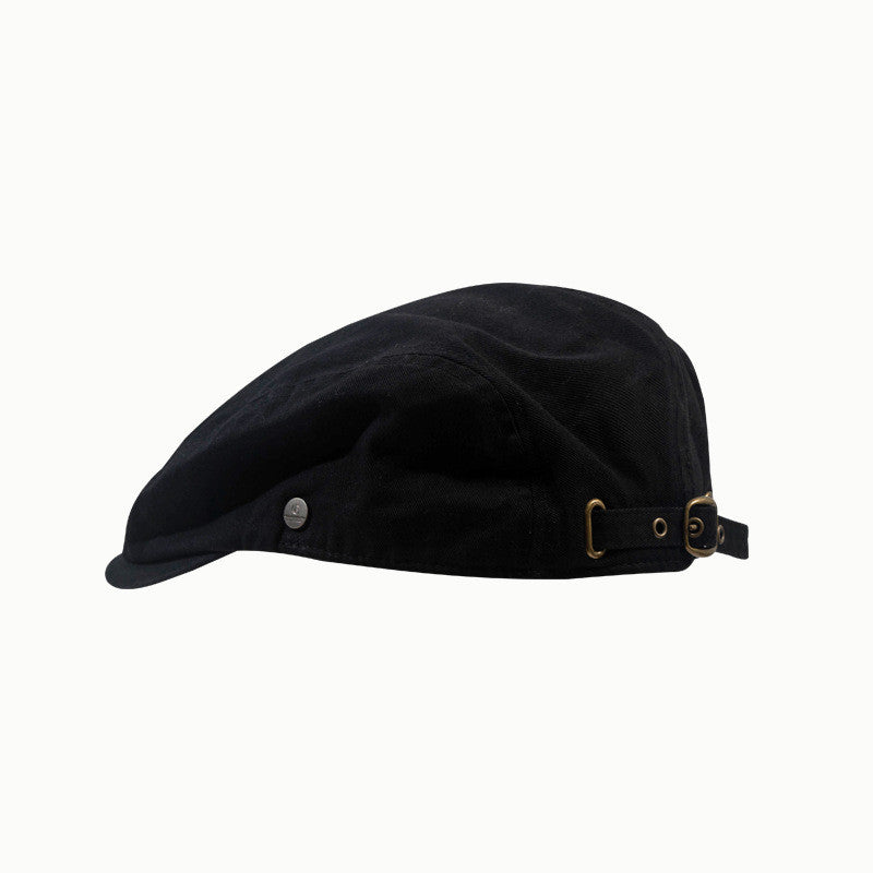 Personalized Fashion Short Brim Silver Buckle Cap