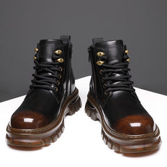 Fleece-lined Warm Cotton British Style Platform Boots