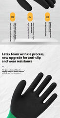 Wear-resistant Labor Protection Breathable Non-slip Work Site Rubber Rubber Gloves