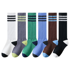 New Pressure Mesh Eyelets Women's Striped Hollow Calf Socks