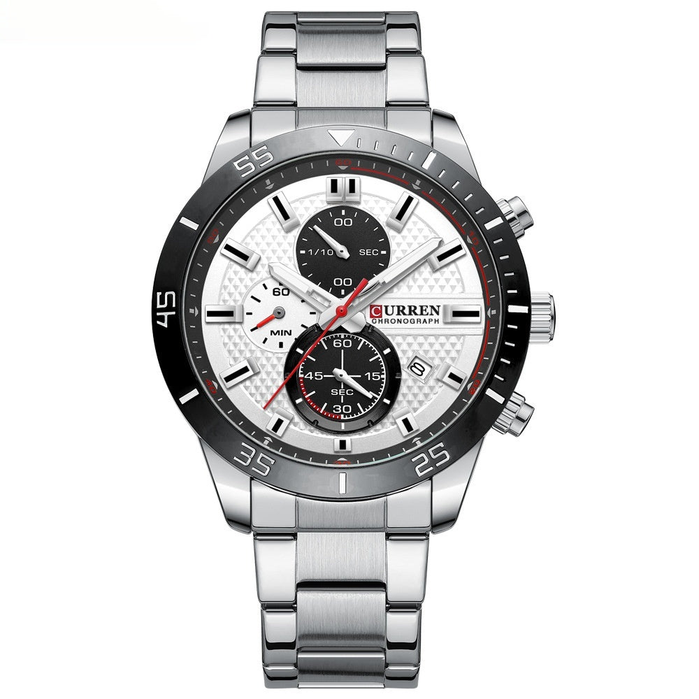 Men's Multifunctional Quartz Waterproof Watch