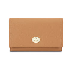 Luxury Leather Influencer-Style Womens Wallet With A Lock Closure