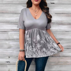 Women's T-shirt Waist-cinching Elegant Top