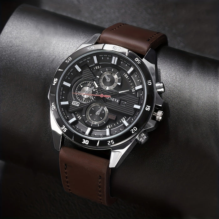 Quartz Watch With Steel Strap For Men