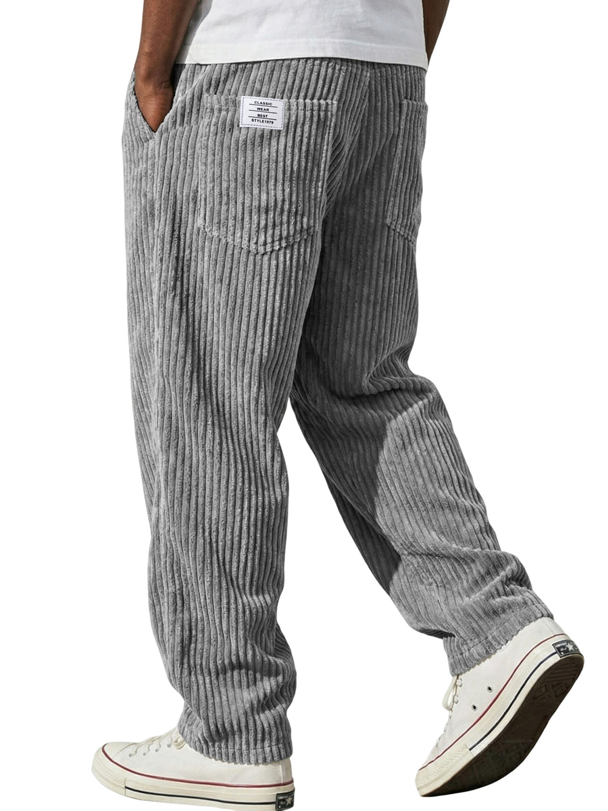Men's Retro Corduroy Loose Straight-Leg Pants