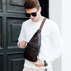 Men's Chest Top Layer Cowhide Retro Men