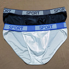 Ice Silk Men's Underwear High Slit Triangle Close-fitting Shorts