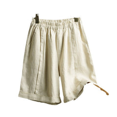 Casual Loose Plus-Size Figure-Flattering Straight-Leg Shorts