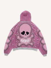 Fashion Casual Printed Polyester Sweater
