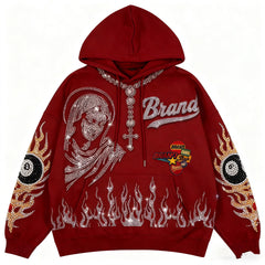 Fashion Casual Printed Polyester Sweater