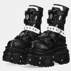 Female Punk Platform Studded Motorcycle Boots