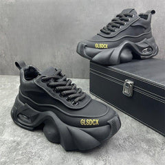 Leather Surface Trend Sports Leisure Platform Men's Shoes
