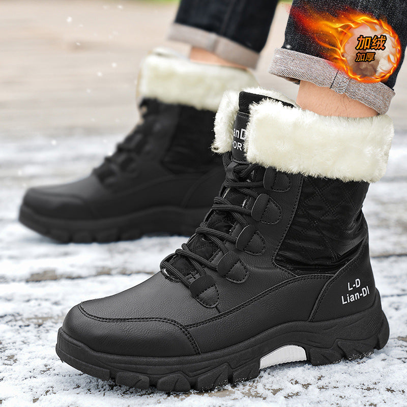 New Fleece-Lined Fashionable British-Style Boots For Men