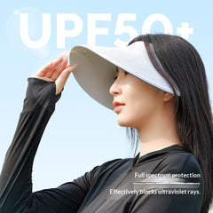 Wide-brimmed Brimless Sun Hat For Women UV-protective And Breathable
