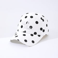 Dot Leopard Print Embroidered English Letters Make Your Face Look Smaller And Are Highly Versatile. This Casual Baseball Cap Is Suitable For Outdoor Shopping And Sports Activities.