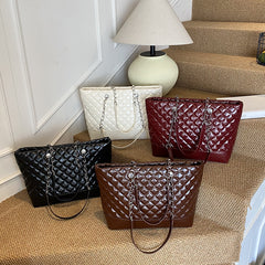 Simple Handheld Crossbody Bag With Patchwork