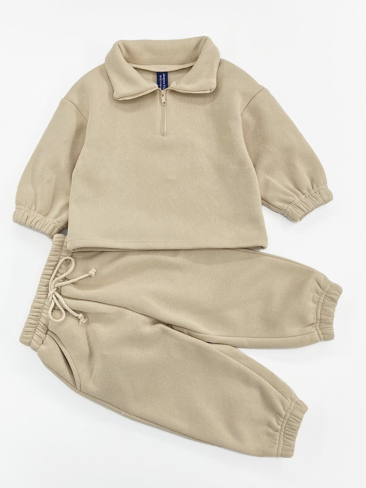Zipper Collar Polo Shirt Leggings Casual Set
