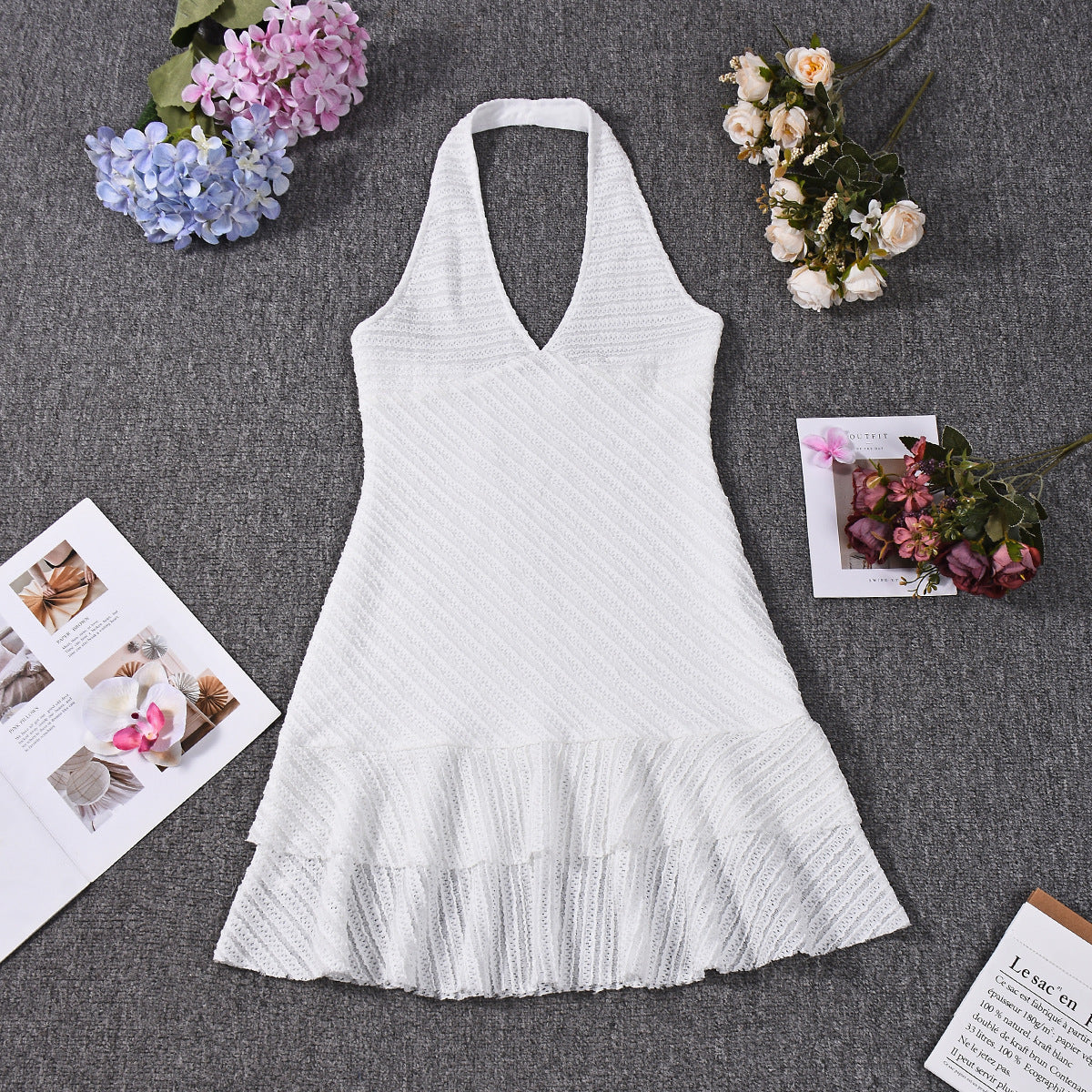 European And American-style Spicy Girl Figure-flattering Ruffled Short Skirt