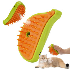 Brosse vapeur 3 en 1 pour animaux (chat et chien)  : nettoyage, massage et pulvérisation de vapeur, peigne de beauté, épilation, accessoires de toilettage pour animaux. 