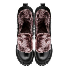 Men's Leather Winter Fleece-Lined British-Style Boots