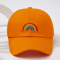 Lady's Embroidered Rainbow Pattern Versatile Sun-protective Baseball Cap For Outdoor Travel And Photography Baseball Cap