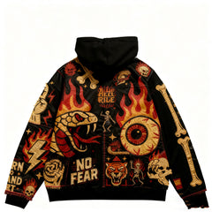 Fashion Casual Printed Polyester Sweater