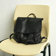 Vegetable-Tanned Leather Messenger Backpack