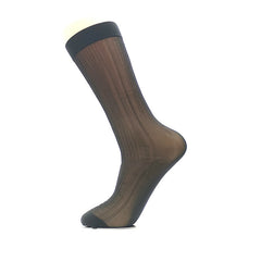 Summer Average Size Solid Color Thin Snagging Resistant Men's Polyester Socks